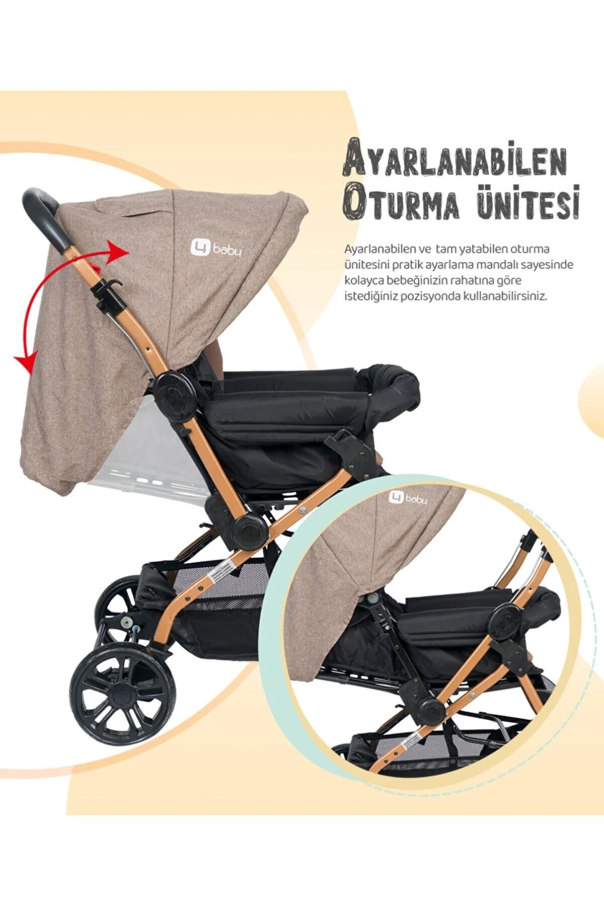 LİA BEBEK 4 Baby Çift Yönlü Travel Sistem Bebek Arabası Ayak Örtüsü Hediye Ilkadım Bebe NE11641