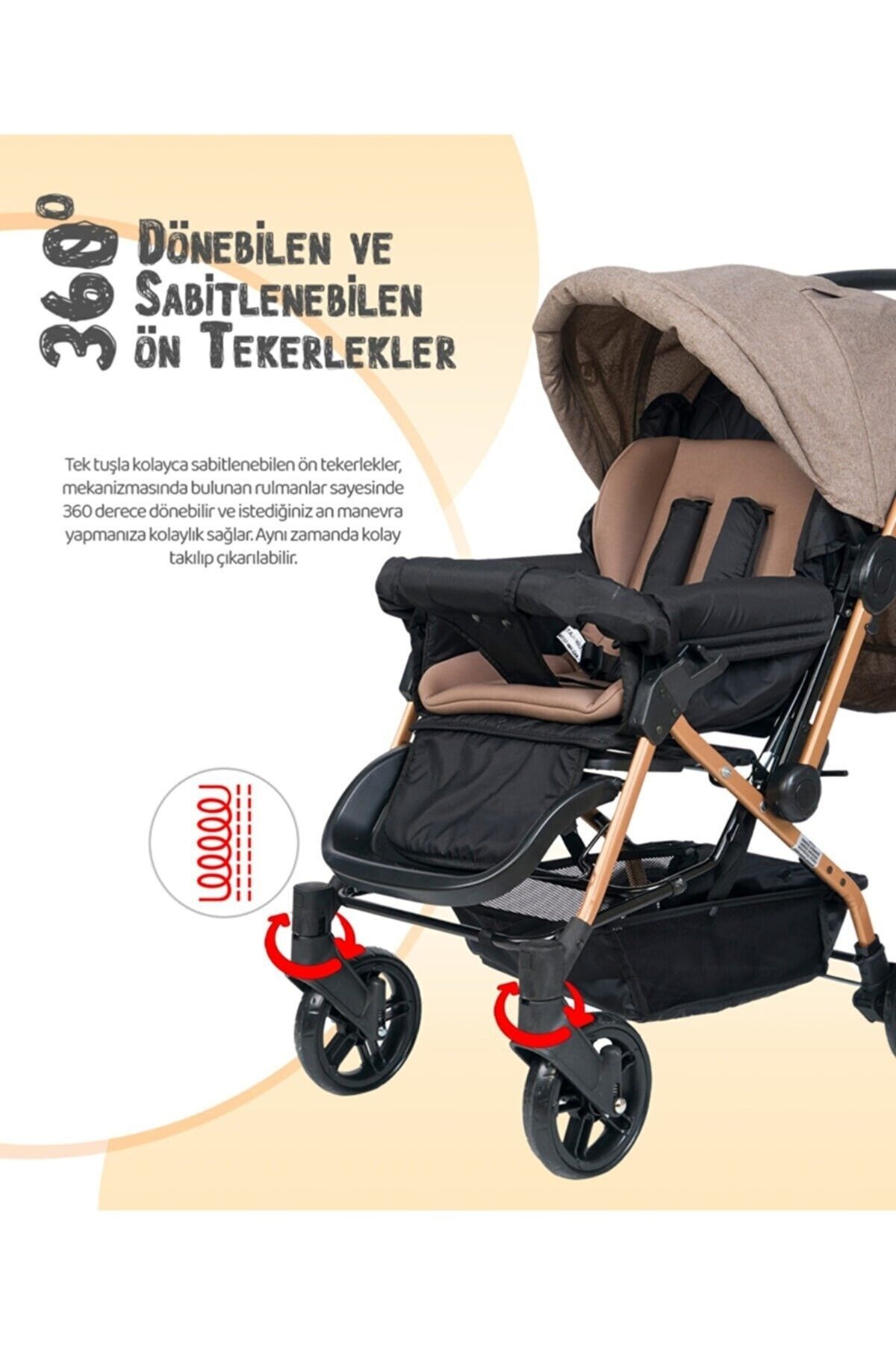 LİA BEBEK 4 Baby Çift Yönlü Travel Sistem Bebek Arabası Ayak Örtüsü Hediye Ilkadım Bebe NE11641