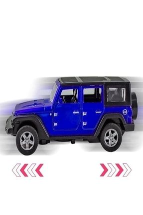 Jeep Wrangler Özel Alaşım Mavi Renk 1:36 Model Oyuncak Araba MDL455-2