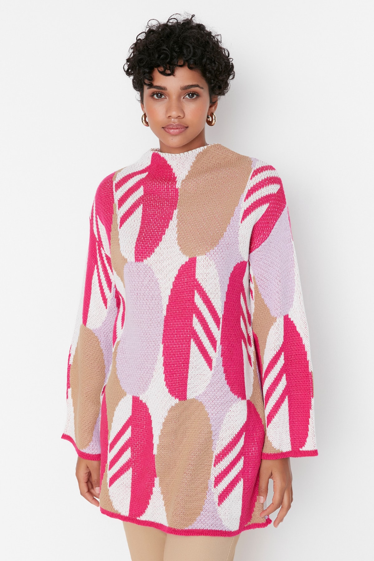 Trendyol Modest Pullover Mehrfarbig Relaxed Fit Fast ausverkauft