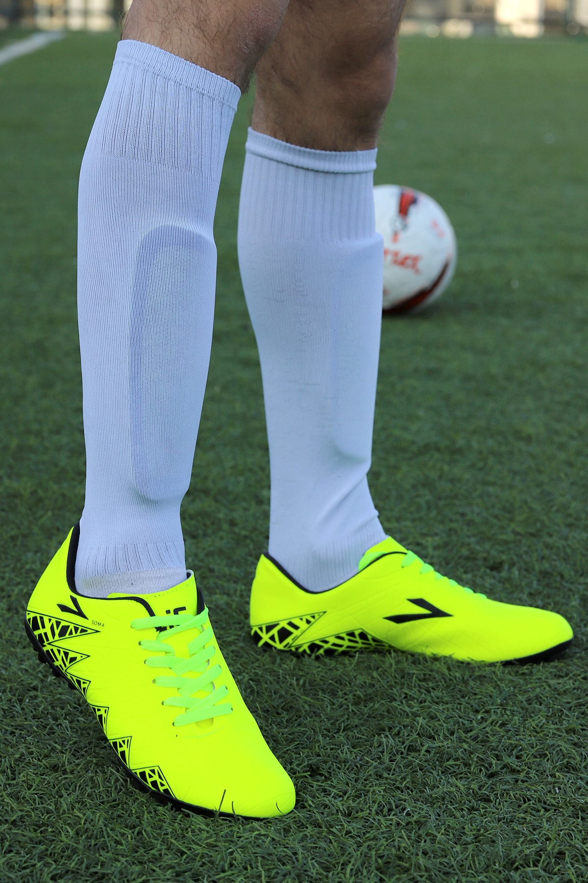 کفش LIG فوتبال مردانه Soma Hm AstroTurf زرد اورجینال - تصویر 1