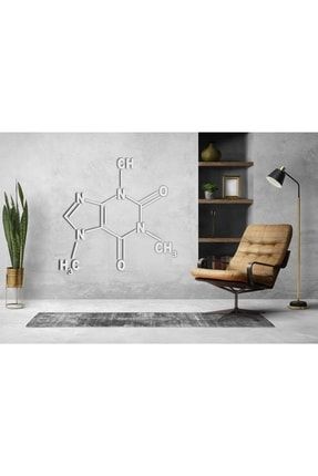 Kafein Molekül Panel Duvar Dekorasyonu, Kafe Için Tablo PYTHTLZR2022PNLTBL18