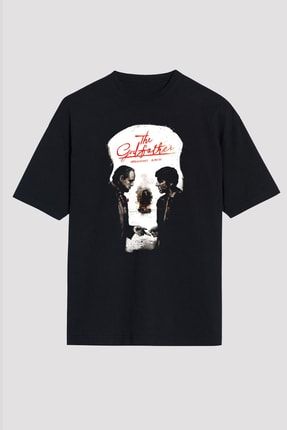 Godfather Siyah Unisex Oversize Tişört T-shirt OS7970