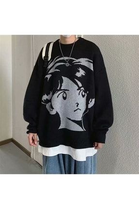 Anime Gothic Boy Harajuku Vintage Streetwear Unisex Siyah Kazak broodsufuk99