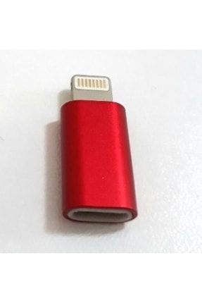 Micro Usb Den Lightning Iphone Dönüştürücü Kırmızı (SADECE ŞARJ ETMEK İÇİNDİR) Microdan iphoneye dönüştürücü