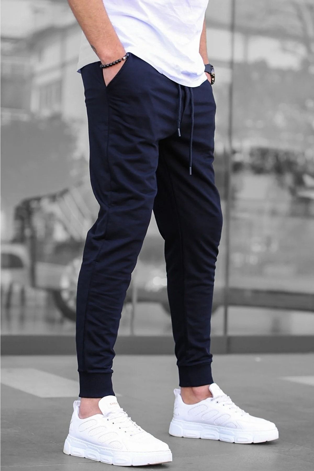 COMBİNE MİCHAİL Men's Rose Color Double Leg Standard Cut Waist Tied Side  Pocket Jogger Pants - Trendyol