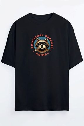 Rakun-sıçan-gelincik Çetesi Baskılı Oversize Unisex T-shirt