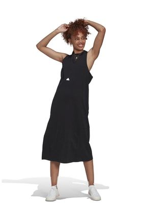 Düz Siyah - Beyaz Kadın Elbise Hg4378 W New Rcrbk Drs 5002916360