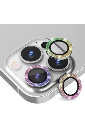 Iphone 13 /13 Mini Uyumlu Alüminyum Alaşım Işıldayan Sim Kamera Lens Koruyucu(2'li Set) TYC00492430857