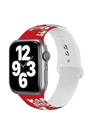 Apple Watch 1 2 3 4 5 6 Se 38-40-41 Mm Uyumlu Çelik Toka Ayarlanabilir Silikon Brand Kordon Kayış silikonkordon38-40