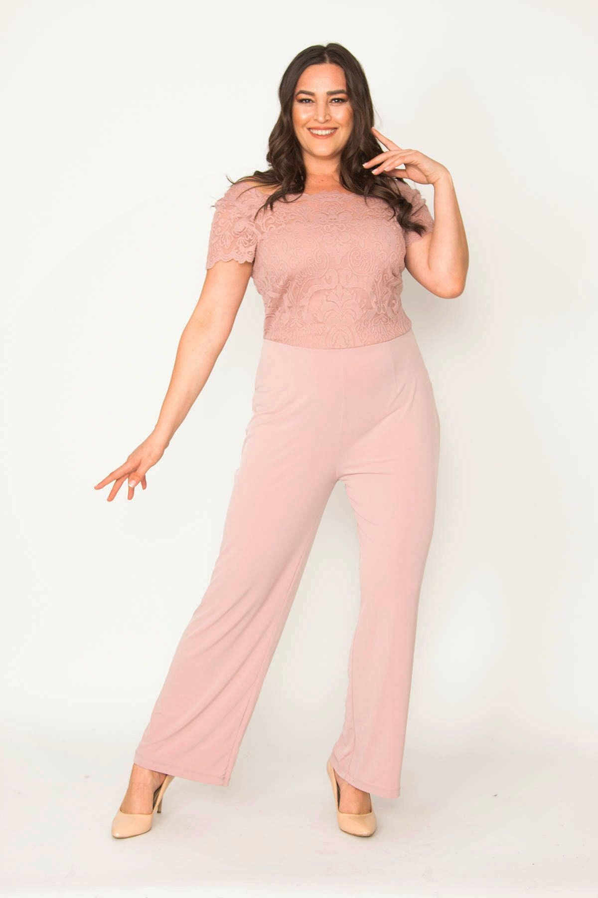 Jumpsuit with best sale lace detail