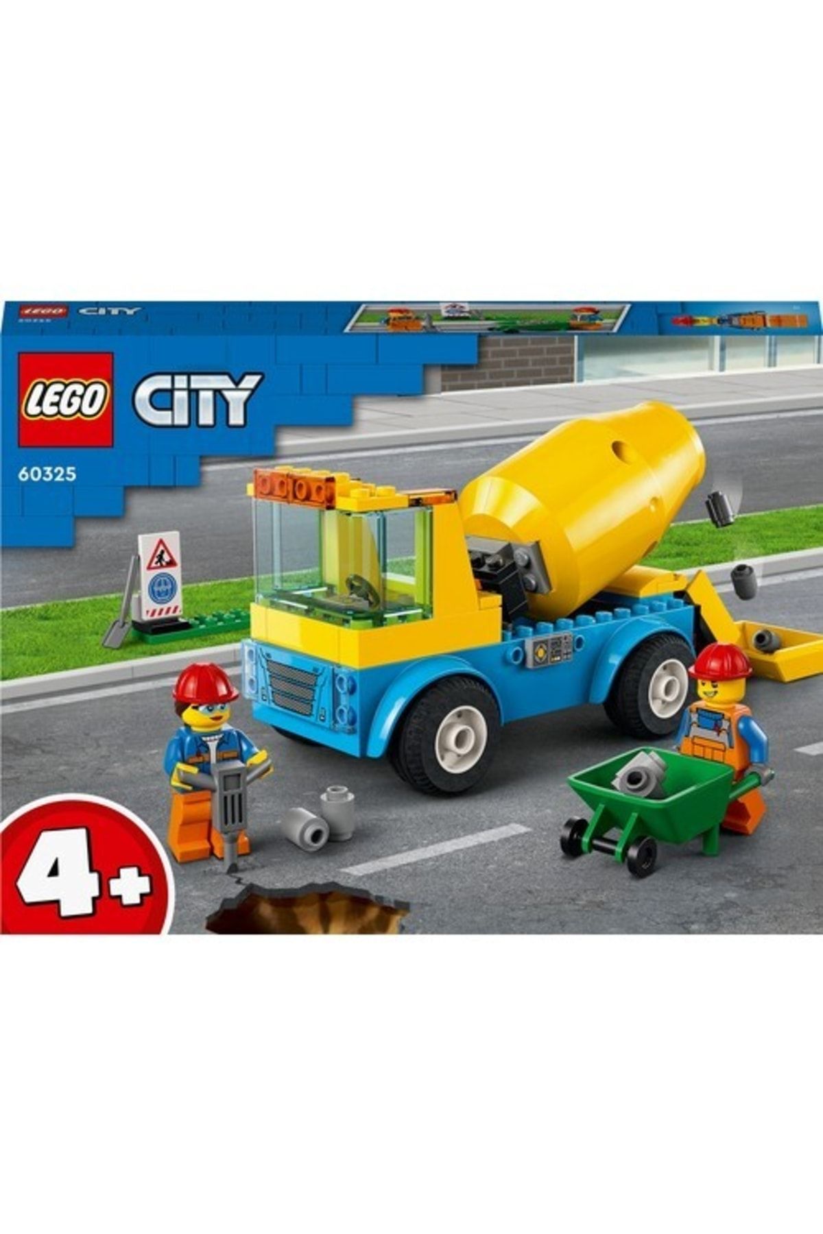 LEGO-Toy City - 85 Pieces Lsc60325 Cement Mixer Truck 3