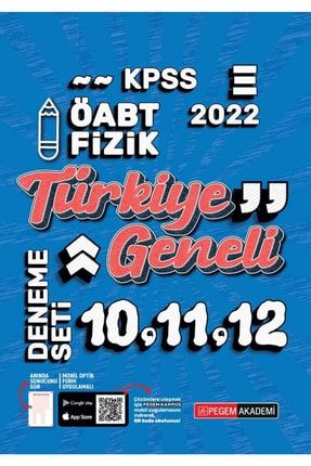 2022 Kpss Öabt Fizik 10-11-12 Türkiye Geneli (3'lü Deneme) 9780202148632231141