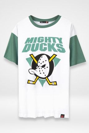 Mighty Ducks Beyaz-yeşil Oversize Unisex Tshirt BM8160050