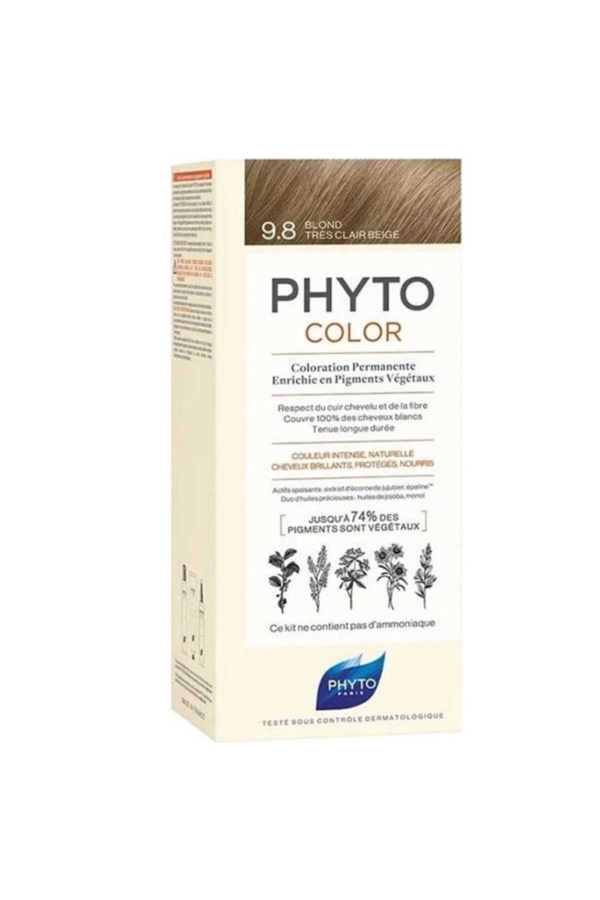 Phyto رنگ موی گیاهی 9.8 فرمول زرد روشن بژ فیتو