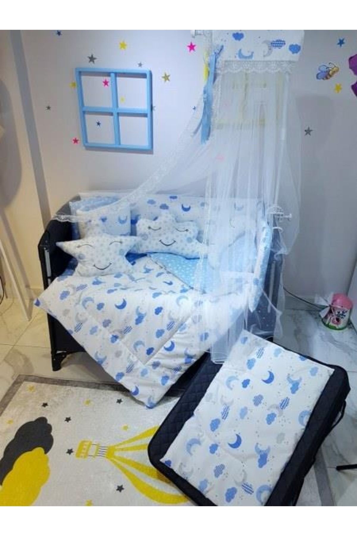 bebek iklimi 70x120 Baby Sleeping Set with Mosquito Net Crescent