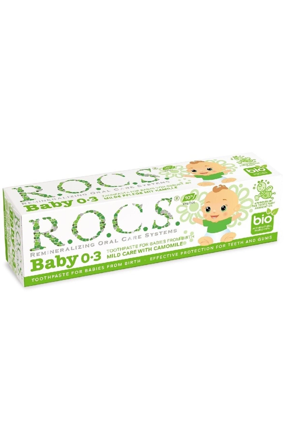 R.O.C.S. Rocs Baby Papatya Özlü Yutulabilir Diş Macunu 0-3 Yaş 35 ml