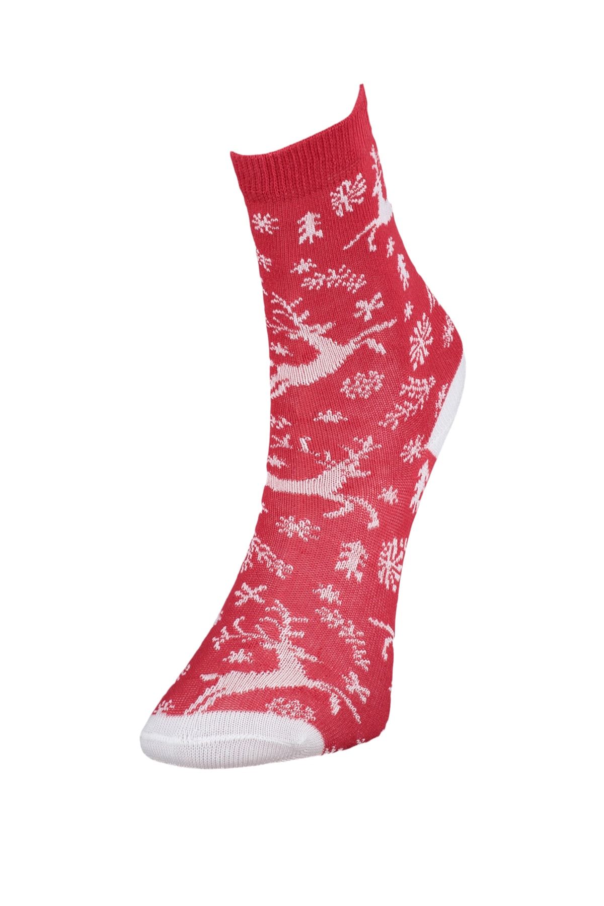 TRENDYOLKIDS-Multicolored New Year's Themed 2 Pack Girls' Knitted Socks 2