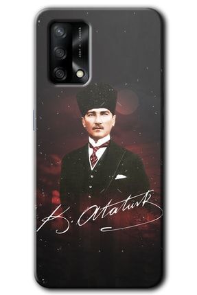 A74 Kılıf Hd Desen Baskılı Arka Kapak + Temperli Cam - Kemal Atatürk bera-Oppo A74-cm-op-46