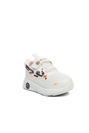 Beyaz - Çocuk Bebek Figürlü Unisex Ortopedik Spor Sneaker Ayakkabı MGGZZCCK006
