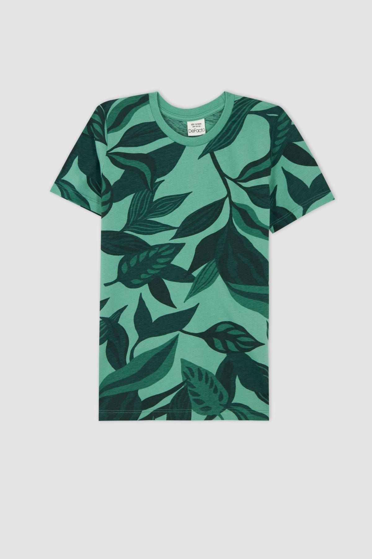 DeFacto T-Shirt Grün Regular Fit