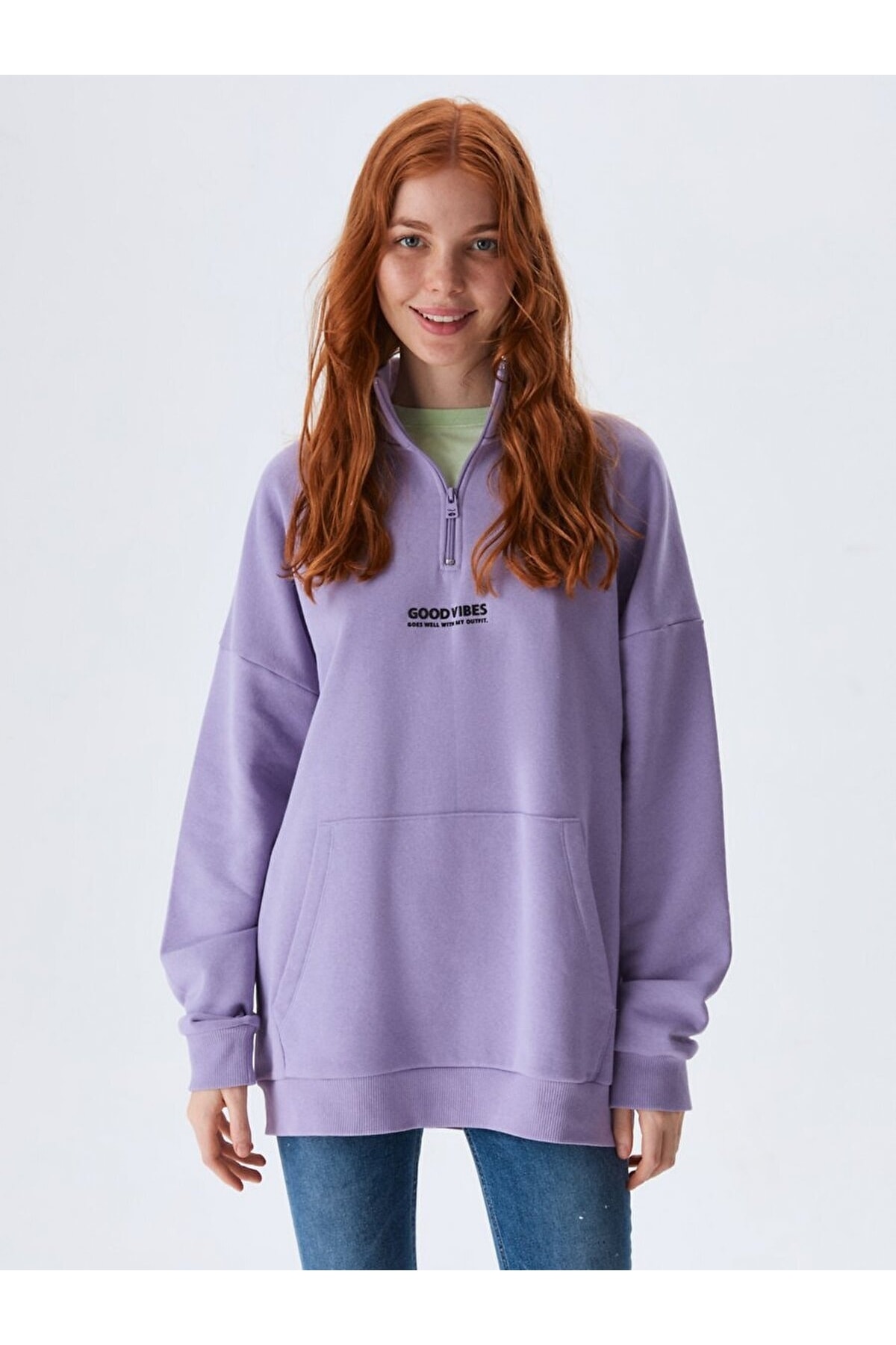 Ltb Oversıze Yarım Fermuarlı Sweatshırt Fiyatı, Yorumları - Trendyol