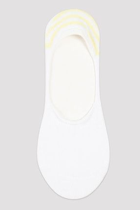 Beyaz Lined Heel Babet Çorap PHIX7XNA22IY-BYZ