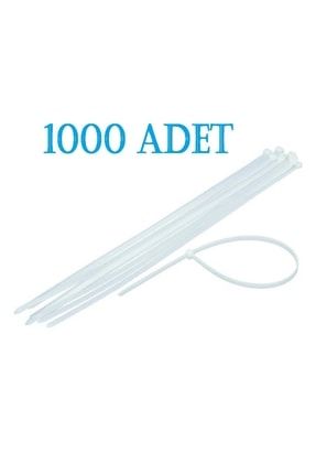 4.8 X 400 Kablo Bağı Plastik Cırt Kelepçe Beyaz 1000 Adet (10 Paket) TYC00495531232