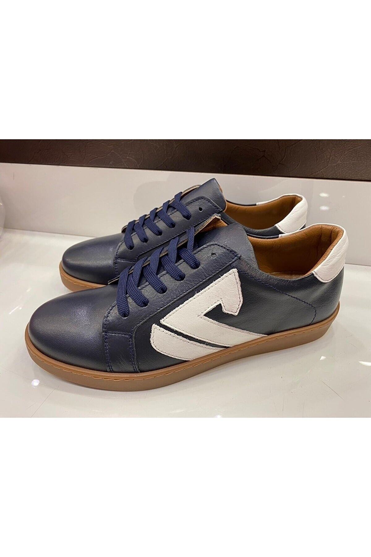 کفش کژوال پیر کاردین مردانه چرم اصل آبی سرمه ای اسپرت       Casual / کژوال | Pierre Cardin TYC00495827631 TR - تصویر 4