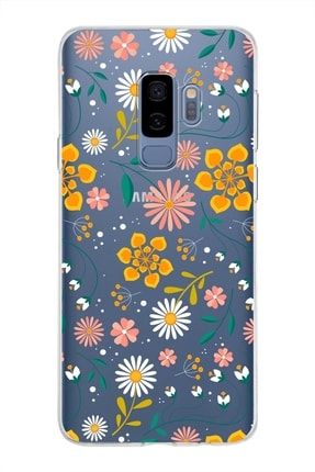 Samsung Galaxy S9 Plus Kapak Çiçek Tasarımlı Şeffaf Silikon Kılıf prt1mmSMS9Plus029
