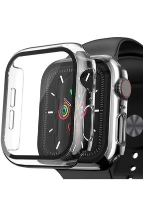 Apple Watch Edition 7.nesil 45mm 360 Tam Korumalı Kasa Ve Ekran Koruyucu Temperli Cam Şeffaf TYC00495301705