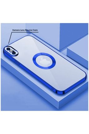 Iphone X Uyumlu Kılıf Glint Silikon Kılıf Mavi 3572-m179