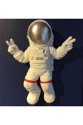 Astronot Duvar Heykeli Beyaz UDABP183