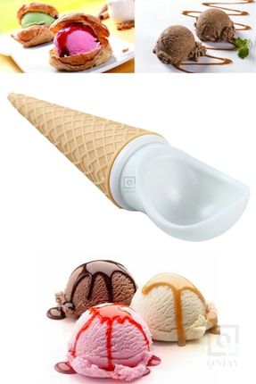 Dondurma Külah Tipi Renkli Dondurma Kaşıgı Tatlı Kurabiye Helva Dondurma Servis Sunum Kaşık Qniay-854845l89