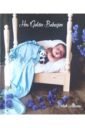 Yeni Doğan Bebeklere Özel Fotoğraf Albümü Mavi_Karton_Kapak