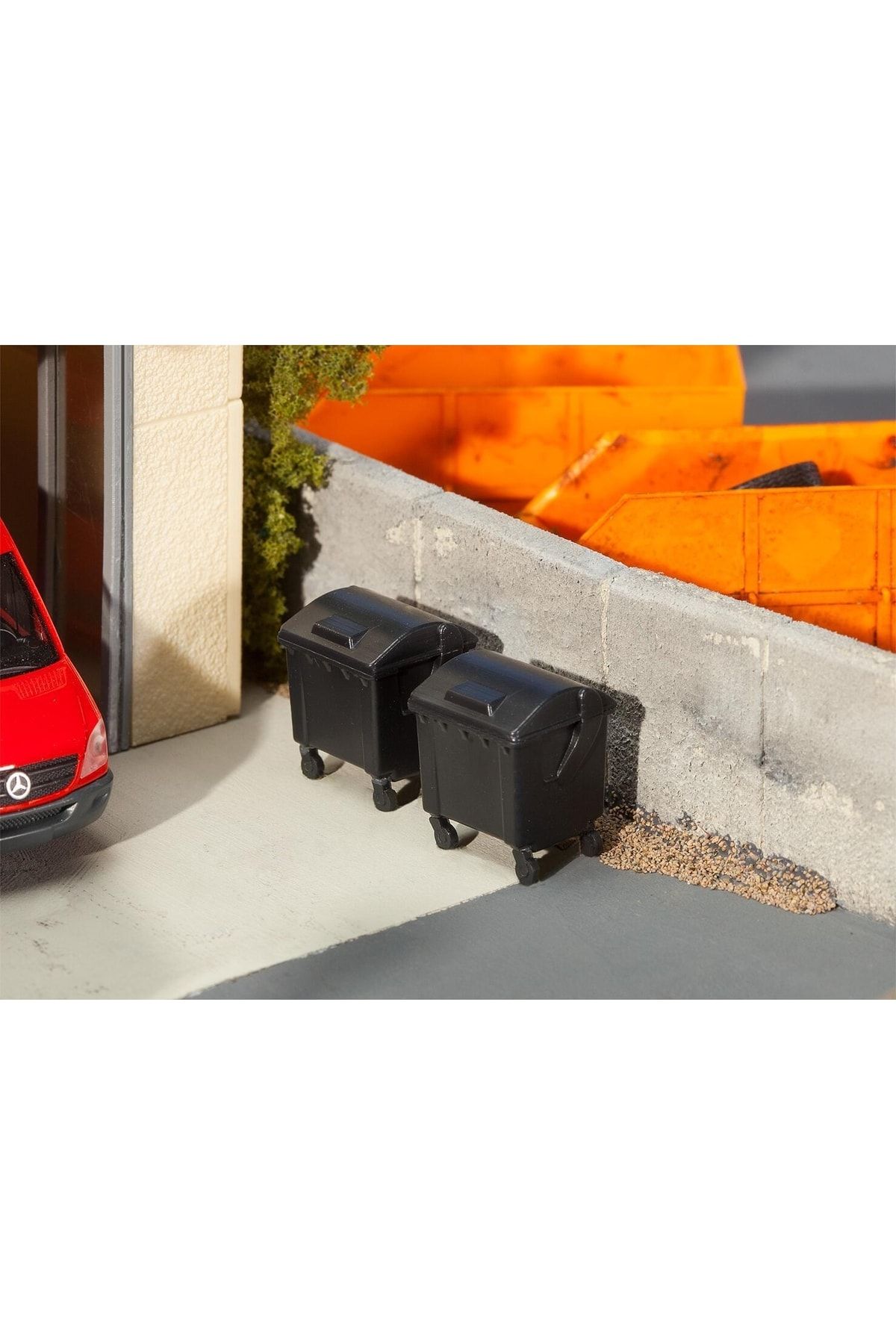 Faller-1:87 Ho Model Garbage Container Black-180933 -miniature Model 2