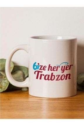 Bize Her Yer Trabzon Isme Özel Kupa Bardak TM-kup-bm