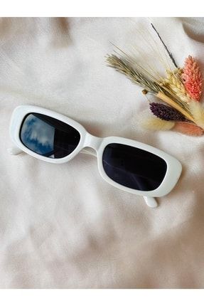 Chunky Frame Sunglasses Beyaz Renkli Güneş Gözlüğü G5