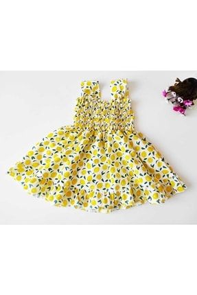 Kız Bebek Yazlık Limonlu Elbise f yazlık elbise