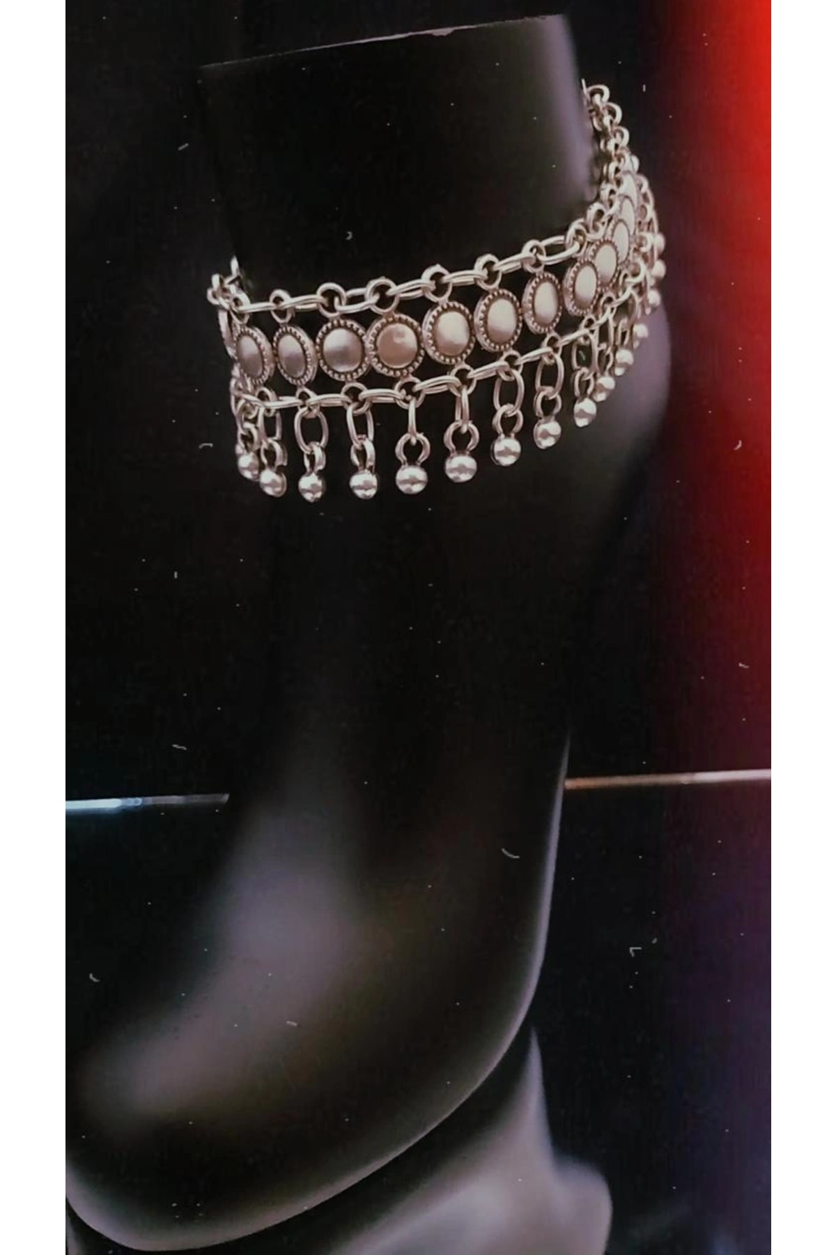 açılım collection Kadın Antik Gümüş Kaplama Halhal