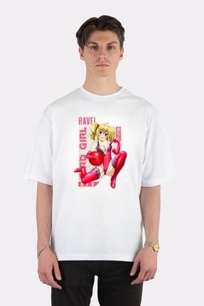 Unisex Beyaz Oversize T-shirt Ravel Phenex High School Dxd, Phoenix, Sexy Anime Girl AA1271