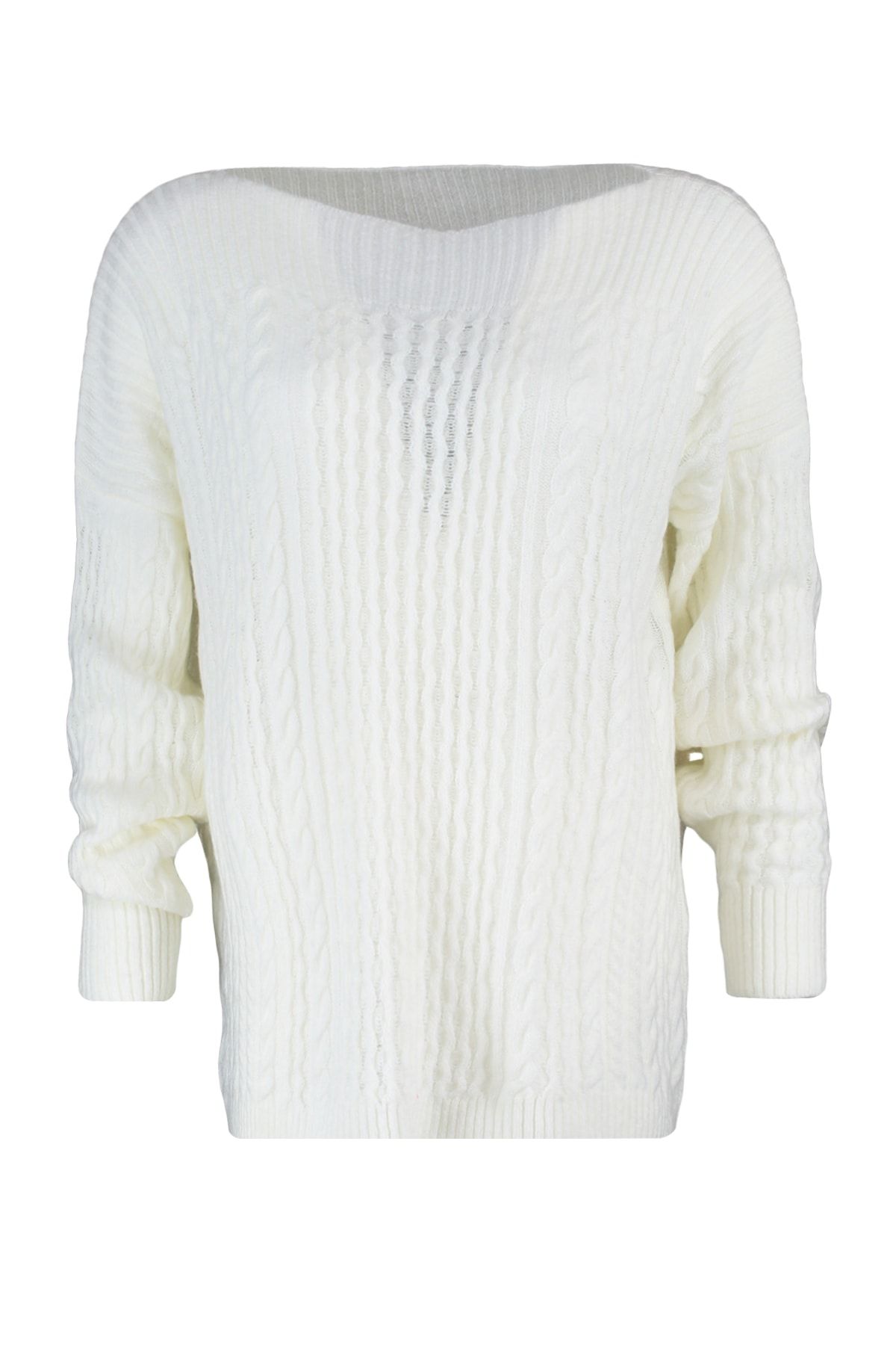 Trendyol Curve-Ecru Knitwear Sweater TBBAW23AN00014 8