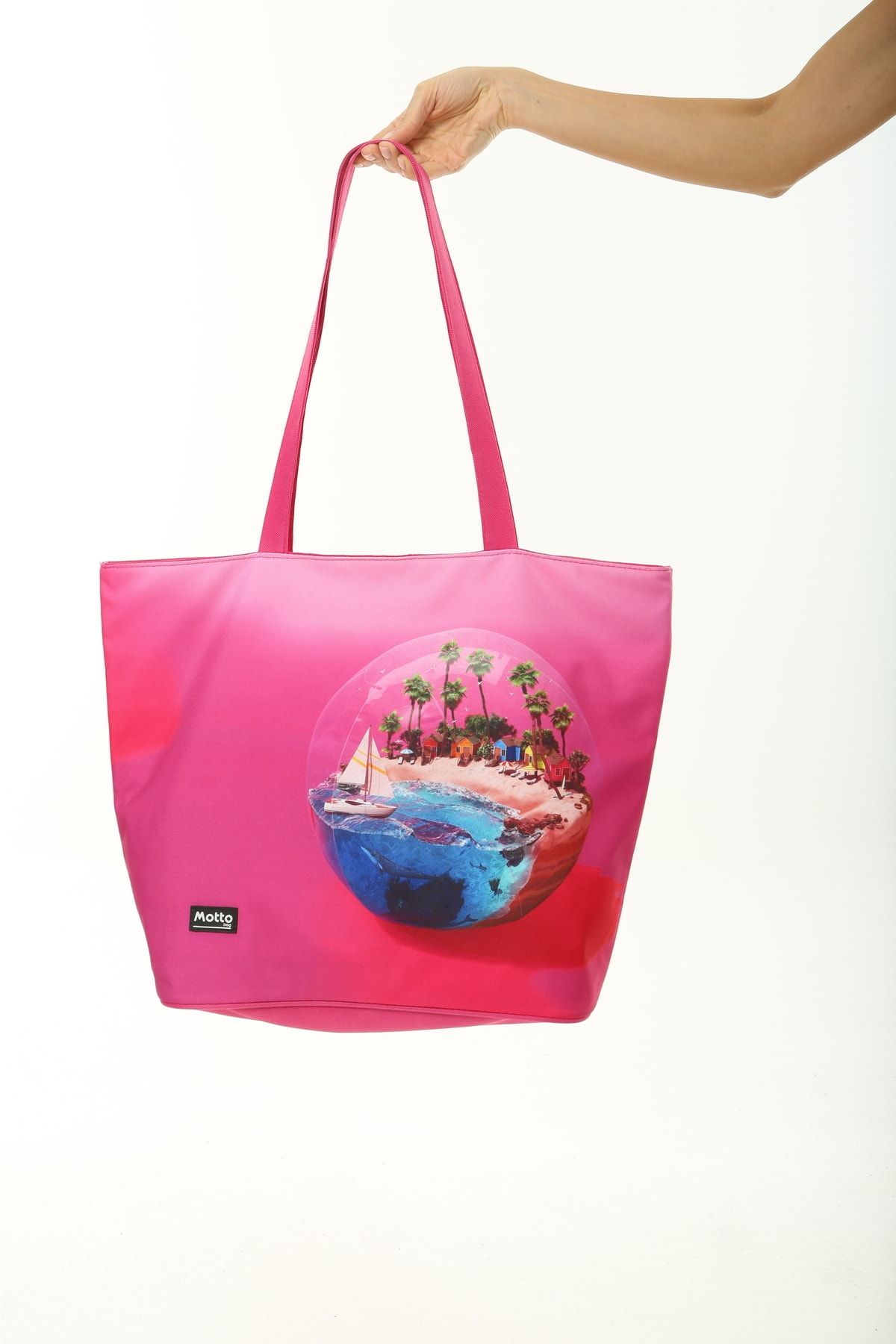 Beach bags with zipper closure online