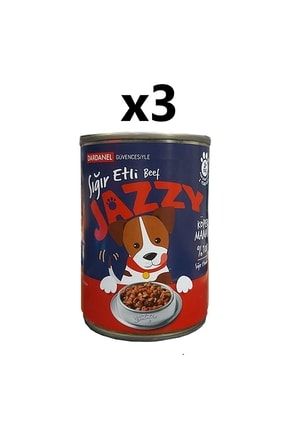 Jazzy Sığır Etli Yetişkin Yaş Köpek Maması 400g X 3 Adet GHSONLINE456654