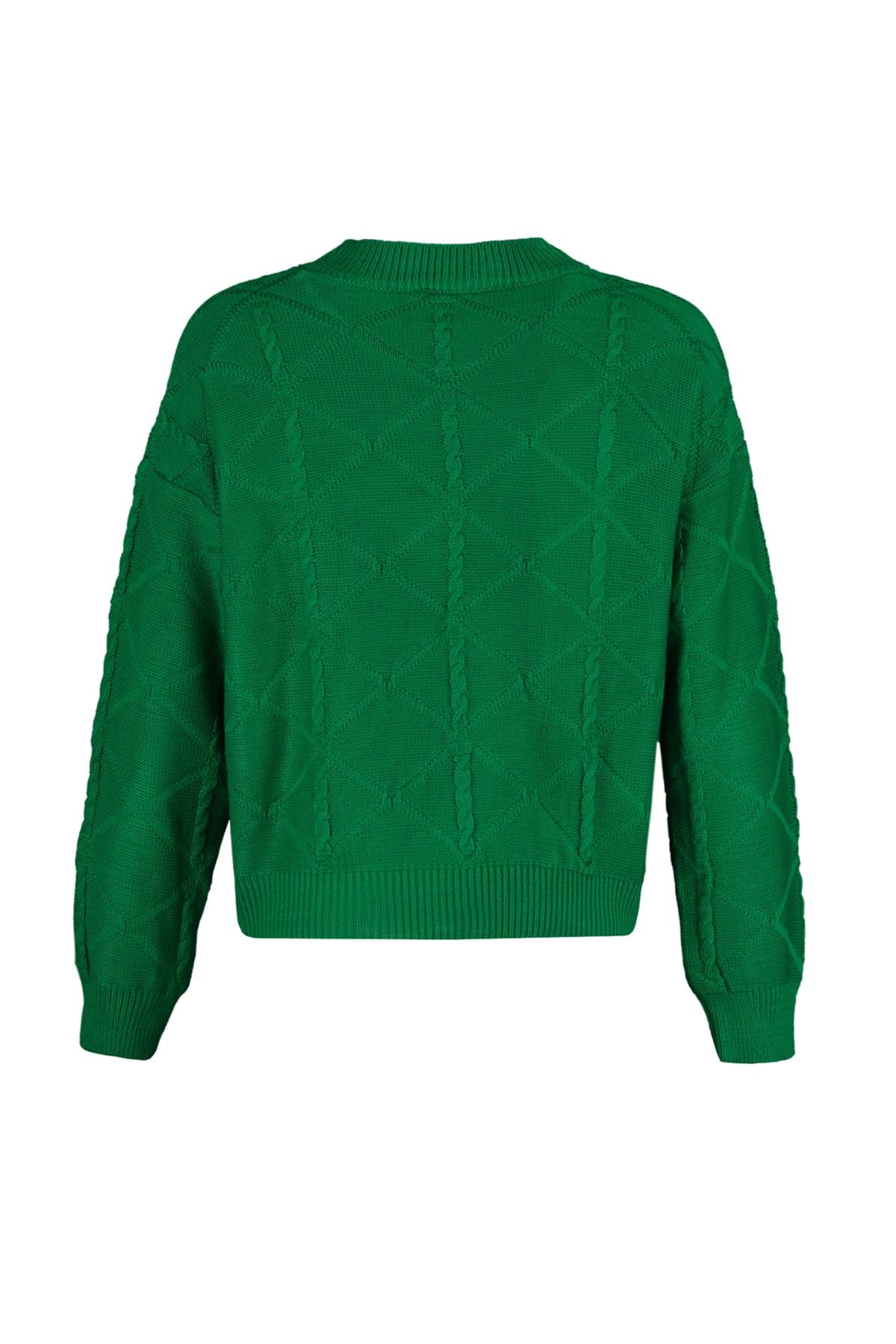 Trendyol Collection Pullover Grün Regular Fit Fast ausverkauft
