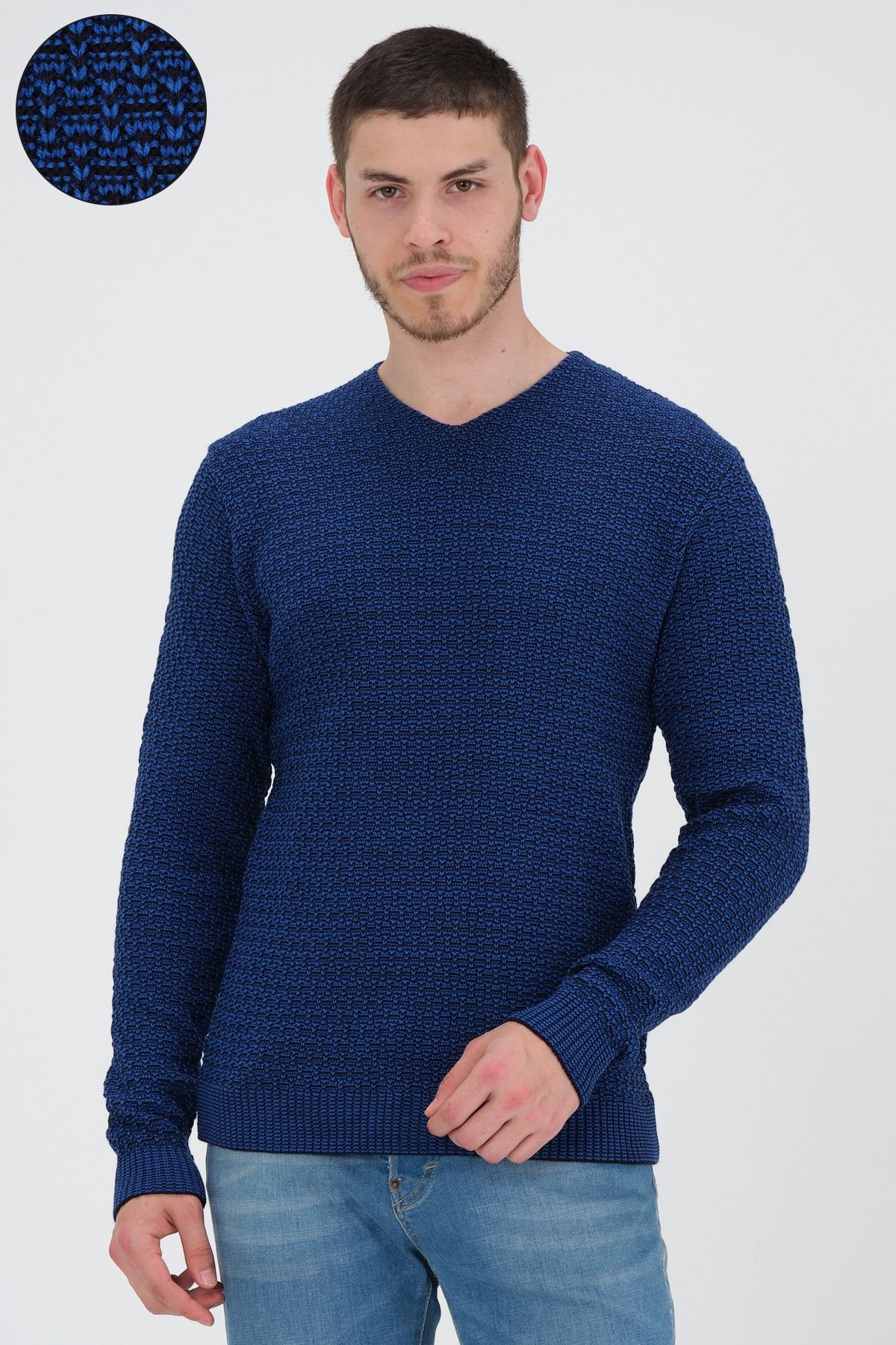 1000LAKE Sweater Dark blue Regular fit Trendyol