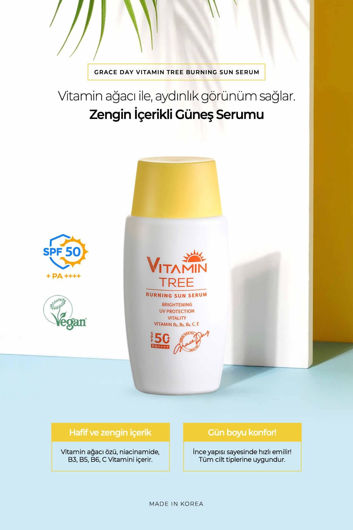 کرم ضد آفتاب صورت در حال سوختن سرم SPF50+ Grace Day