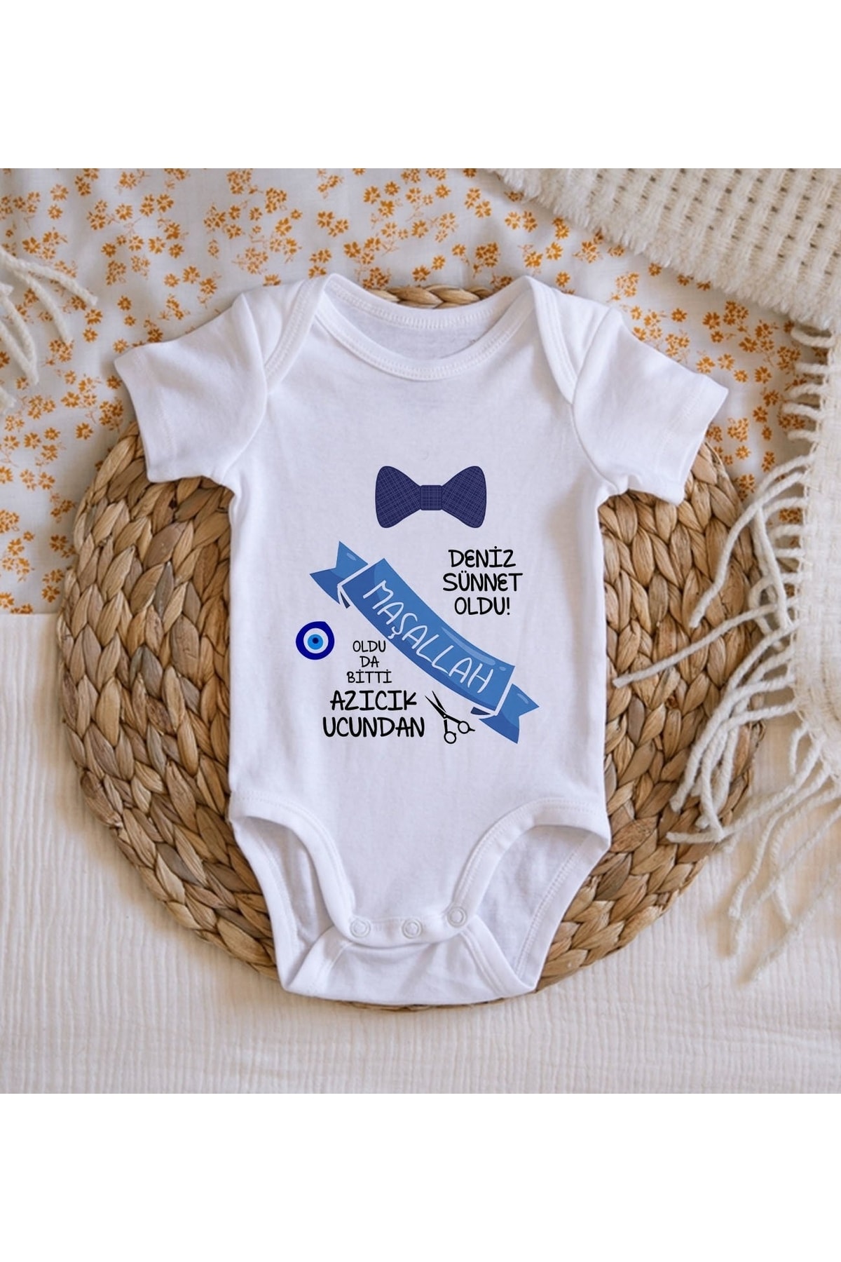 Bitmeyen Kartuş Bk Kids Isimli Sünnet Tasarımlı Bebek Body Zıbın - Model 3 fotoğrafı 2 (önizleme)