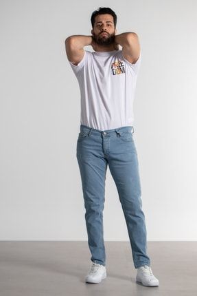 Super Skinny Fit Tırnaklı Jean Pantolon - Buz Mavi 867-22M04001
