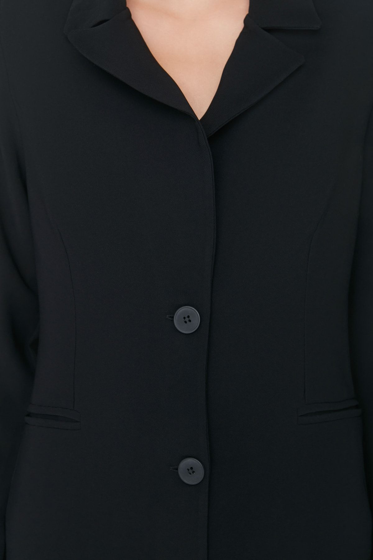 Trendyol Collection-Sacou negru țesut blazer TWOAW23CE00019 4
